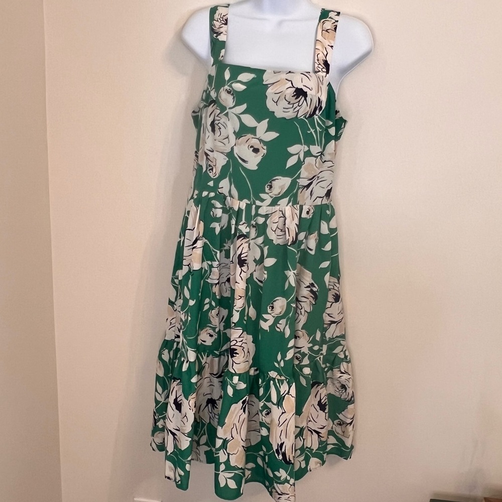 Eliza J Green Floral Dress